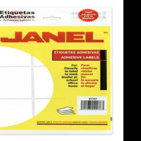 ETIQUETA ADH. BCA. JANEL 67X47 13 PAQ.C20H. E.20